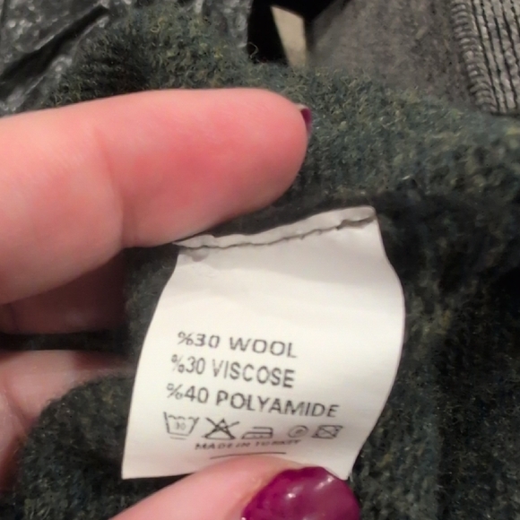 Glenrua Green Wool Blend Women's Sweater - Picture 5 of 6